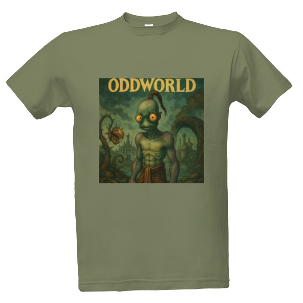 Tričko s potiskem Abe's Oddworld
