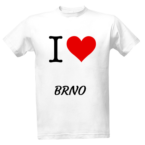 Tričko s potiskem i love Brno tričko 