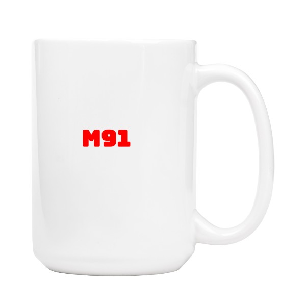 Hrnek velký bílý s potiskem M91 mug
