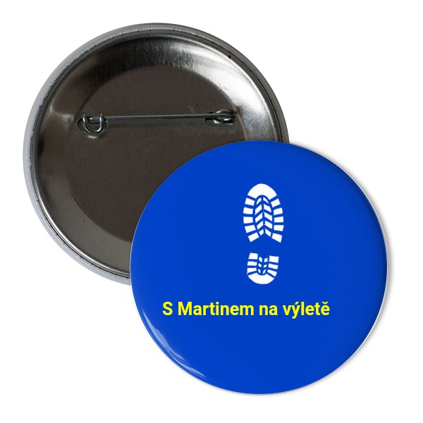 Odznáček  s potiskem Placka stopa
