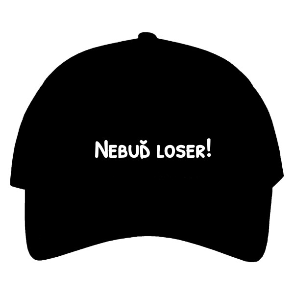 Kšiltovka s potiskem Snap Nebuď loser!