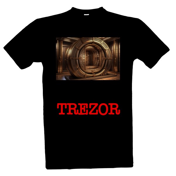 Tričko s potiskem Tričko trezor ocelový men